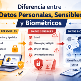 Diferencia entre datos personales, sensibles y biométricos