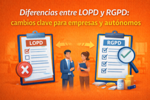 Diferencias entre LOPD y RGPD: cambios clave para empresas y autónomos 1 Diferencias entre LOPD y RGPD