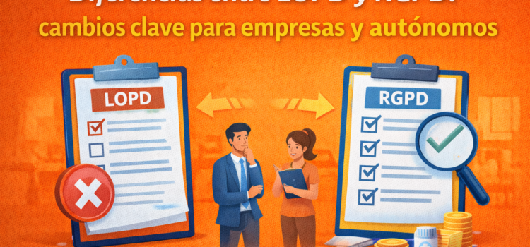 Diferencias entre LOPD y RGPD: cambios clave para empresas y autónomos Diferencias entre LOPD y RGPD