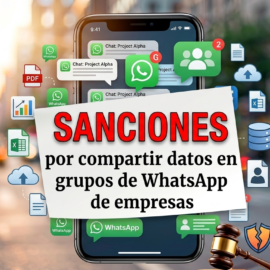 Sanciones por compartir datos en grupos de WhatsApp de empresas